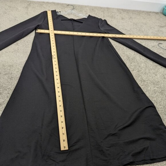 ZARA Woman Black Viscose Long Sleeve Maxi Dress, Size M - Picture 3 of 6